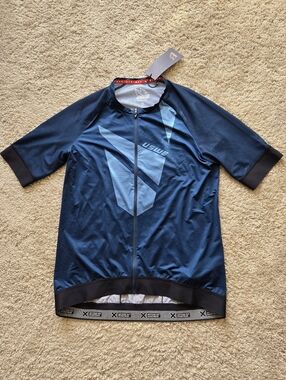 USWE Skarp Gravel Jersey Mens XL Full Zip Cycling Moonlite Ocean